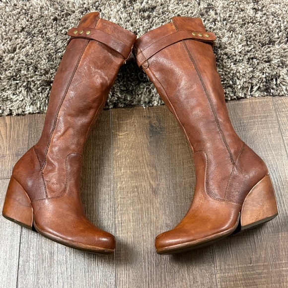 KORK-EASE Shawna Brown Leather Knee-High Boots Size 9 1/2 Women - Picture 2 of 15